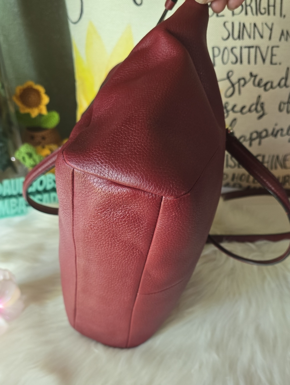 Coach Kelsey Rasberry Pebbled Leather Shoulder Bag E1581-34340 - Picture 7 of 15